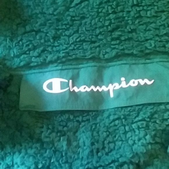 Champion teddy bear hoodie deep green sz M - Picture 9 of 9